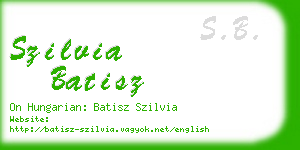 szilvia batisz business card